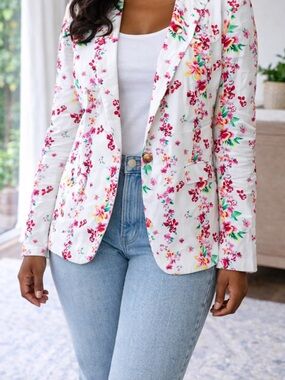 Tommy Hilfiger White Floral Blazer